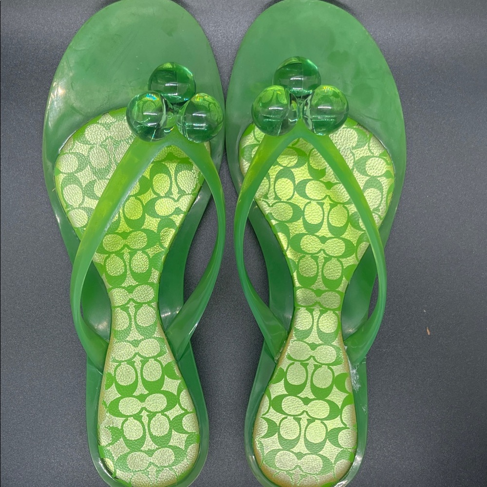Coach green bubbles Women's Sandals